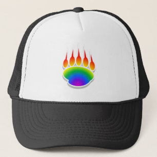 Casquette Empreinte de patte de l'ours arc-en-ciel