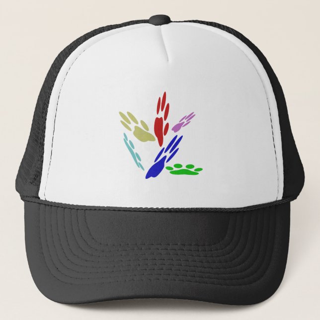 Casquette Empreintes de pattes de chiens avec Pois (Devant)