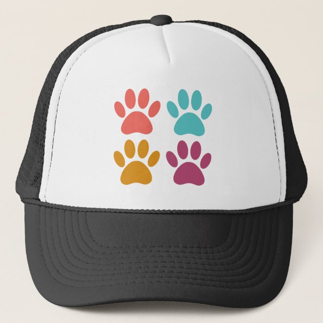 Casquette Empreintes de pattes de chiens cool (Devant)