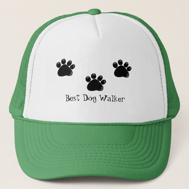 Casquette Empreintes de pattes de chiens, marcheur de chiens (Devant)