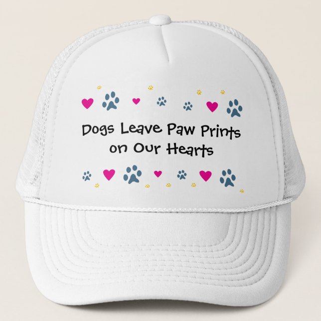 Casquette Empreintes de pattes de congé de chiens sur nos (Devant)