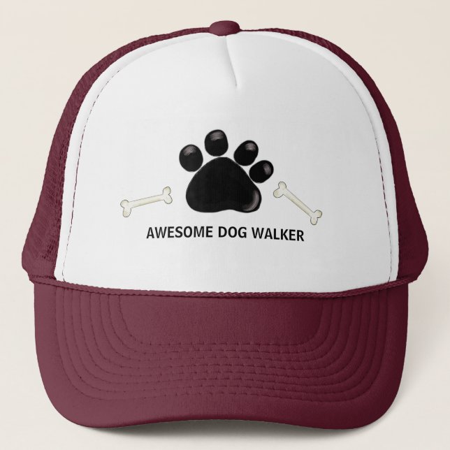 Casquette Empreintes de pattes de Dog Walker (Devant)