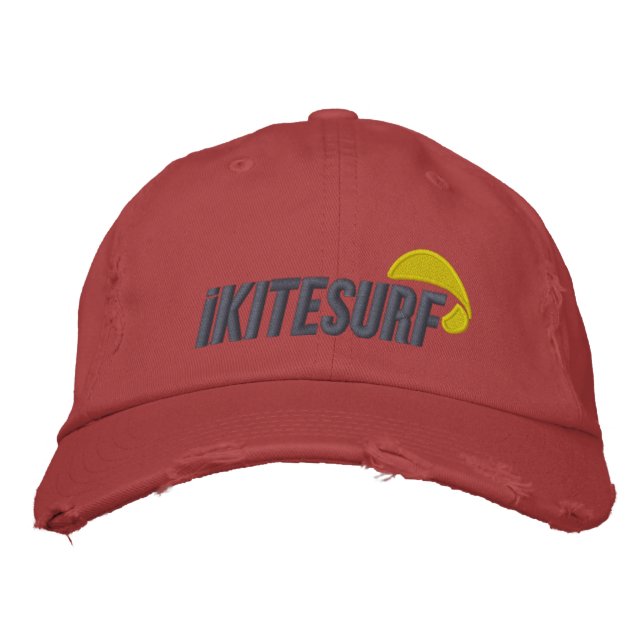 casquette en détresse rouge iK (Devant)