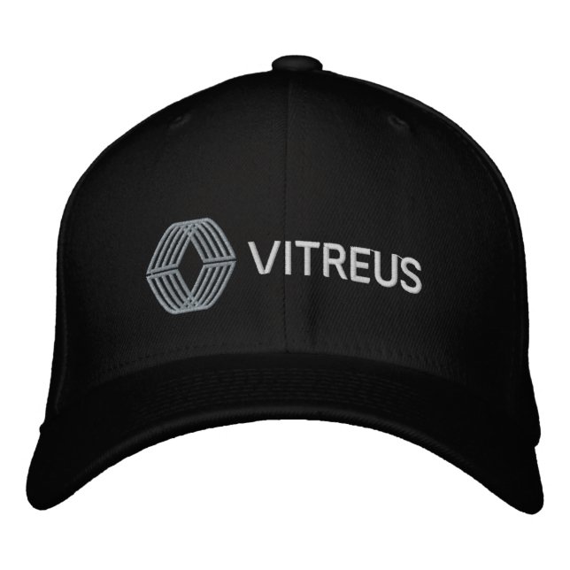 CASQUETTE en laine pliante brodée VITREUS | NOIR (Devant)