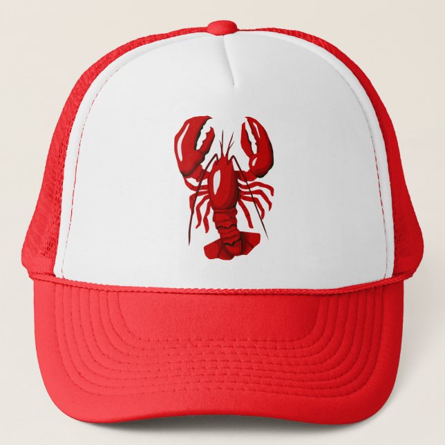 Casquette en maille de homard rouge (Devant)