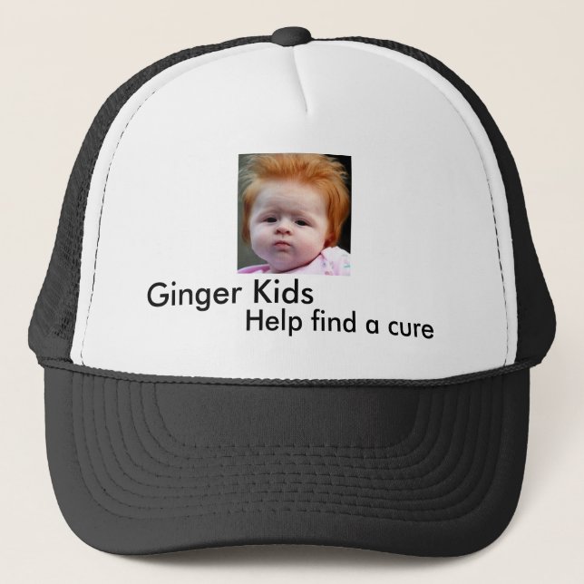 Casquette Enfants de gingembre, aide trouver un traitement (Devant)