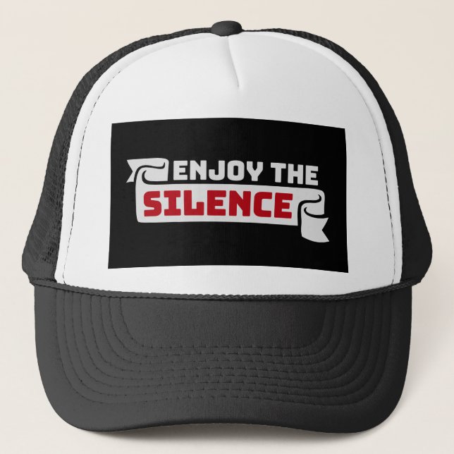 Casquette Enjoy The Silence Quote Peace Quiet Introvert Fun (Devant)