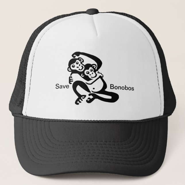 Casquette Enregistrer BONOBOS - Chimpanzé - Primate (Devant)