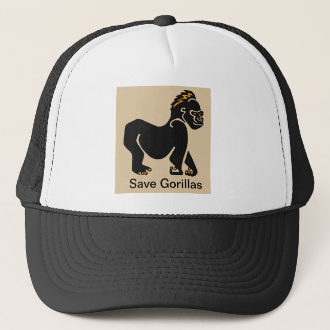 Casquette Enregistrer GORILLAS - Amoureux des animaux - Ape  (Devant)