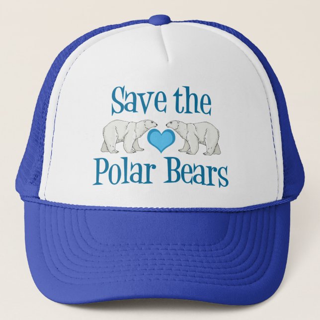 Casquette Enregistrer les ours polaires Bleu Bleu Bleu (Devant)
