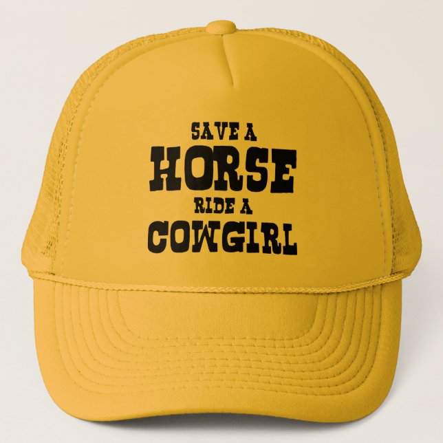CASQUETTE ENREGISTRER UN CHEVAL UNE COWGIRL (Devant)
