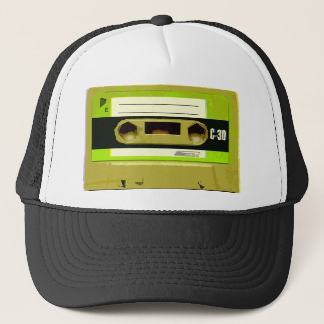 Casquette Enregistreur à cassettes de vert de chaux rétro (Devant)
