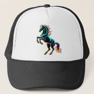 Casquette Enseigne au néon Cheval Style Rétro Glitch