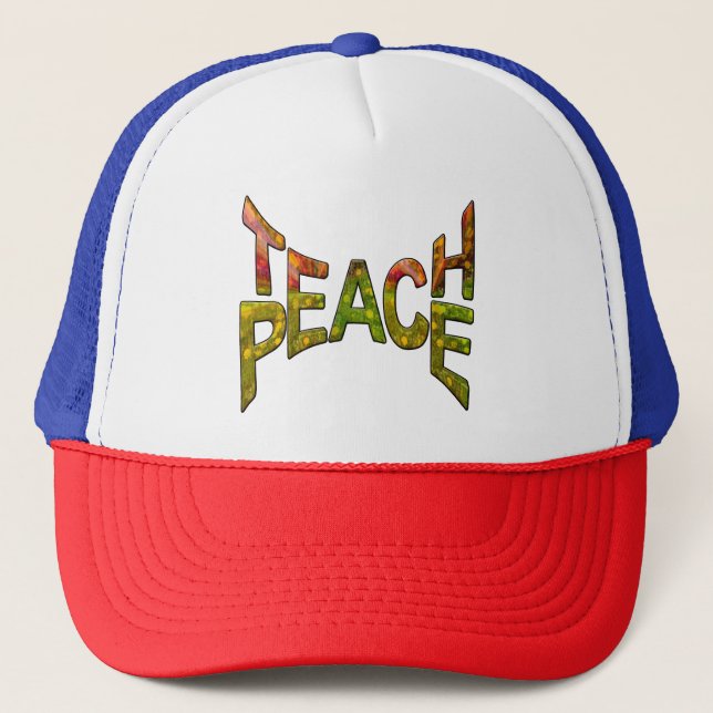 Casquette Enseigner la paix autour du globe par Nadine May (Devant)