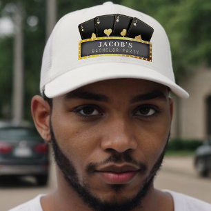 Casquette Enterrement de vie de garçon As de Pocker Noir & O