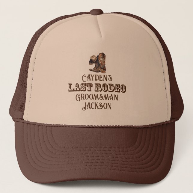 Casquette Enterrement de vie de garçon de Rodéo Dernier Cowb (Devant)