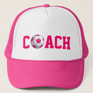 Casquette Entraîneur de soccer rose