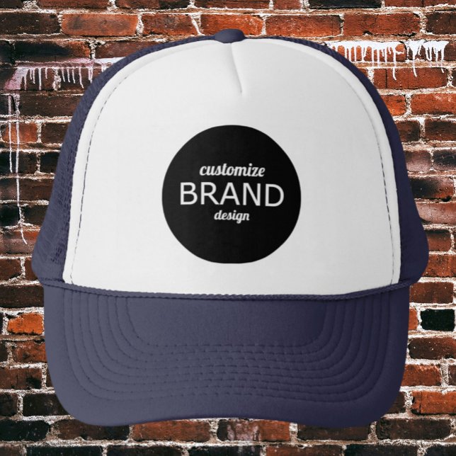 Casquette Entreprise Swag Marque d'affaires Ajouter votre lo (blue custom logo hat)