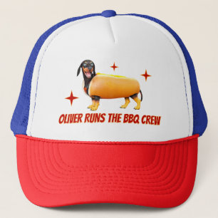 Casquette Équipage de BBQ de teckel personnalisé Drôle de ch