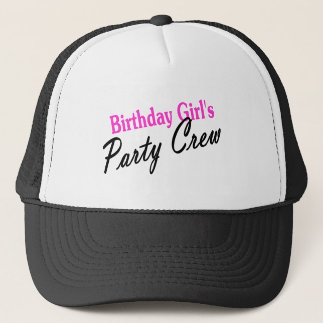 Casquette Équipage de partie de filles d'anniversaire (Devant)