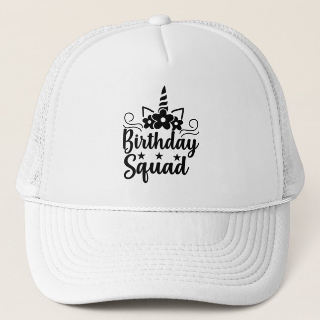 Casquette Équipe d'anniversaire (Devant)