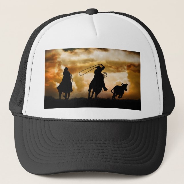 Casquette Équipe de Cowboy Roping Rodéo Pays Western Rugged (Devant)