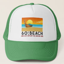 Équipe de la plage de coucher de soleil 60e 70e an