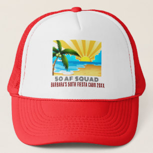 Casquette Équipe de la plage du coucher de soleil rétro pour