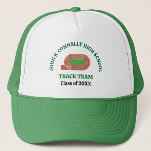 Casquette Équipe de piste de l'école secondaire verte person