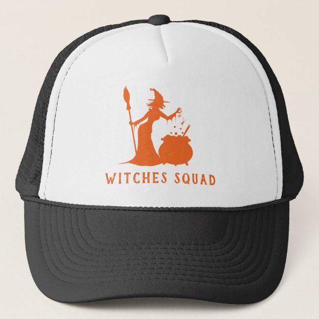 Casquette Équipe de sorcières Halloween Maman Fête de jumela (Devant)