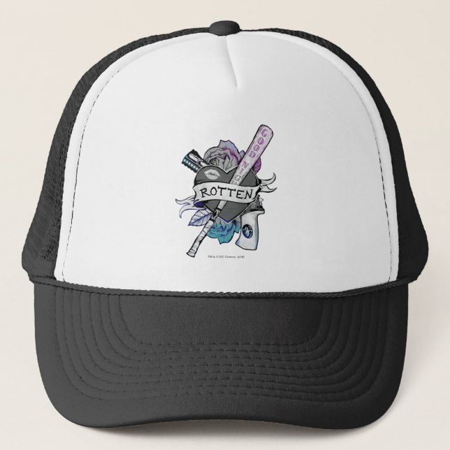 Casquette Équipe de suicide | Harley Quinn "Rotten" Tattoo A (Devant)
