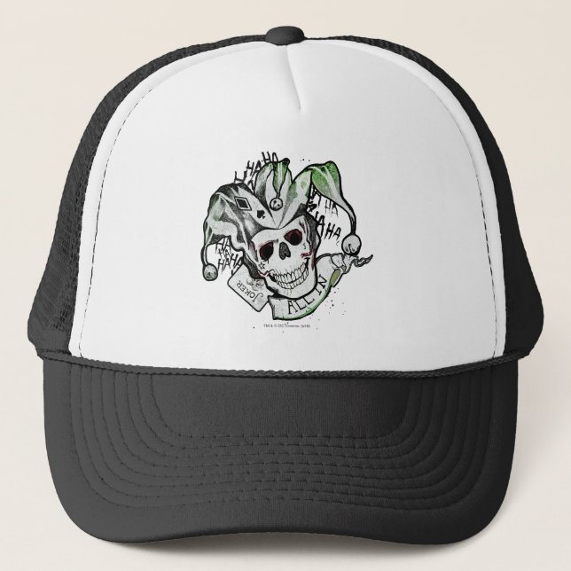 Casquette Équipe de suicide | Joker Crull "All In" Tattoo Ar (Devant)