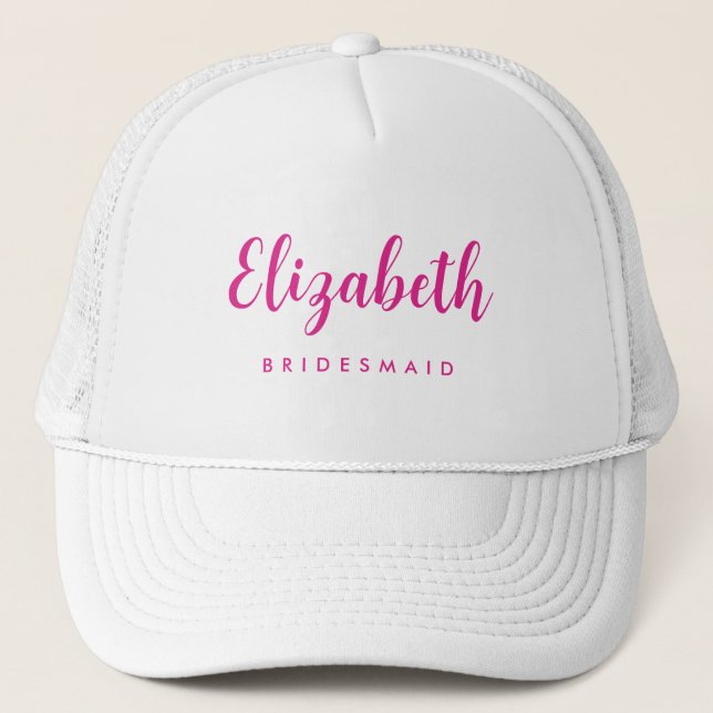Casquette Équipe féminine de basket-ball rose chaud (Devant)