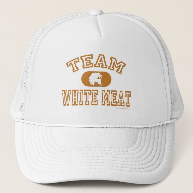 Casquette Équipe White Viande Thanksgiving (Devant)