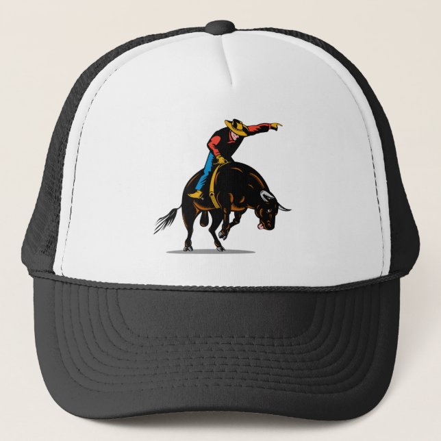 Casquette Équitation de taureau de cowboy de rodéo (Devant)