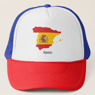 Casquette Espagne Drapeau dans Carte Design Souvenir