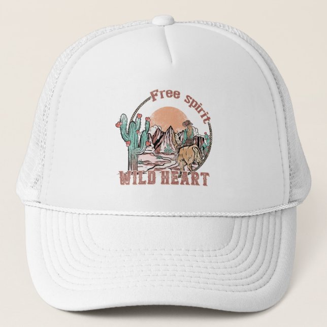 Casquette Esprit libre, Coeur sauvage | Pays occidental (Devant)