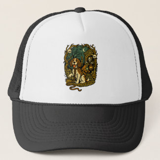 Casquette Esthétique de chien squelette effrayant horreur