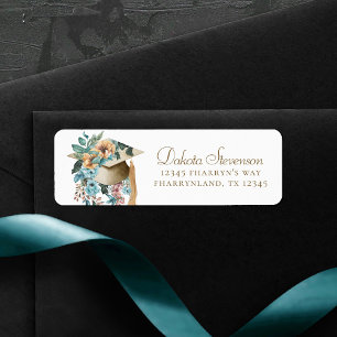 Casquette et gland de remise des diplômes à motif