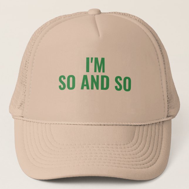 Casquette Et le chapeau de camionneur, (Devant)