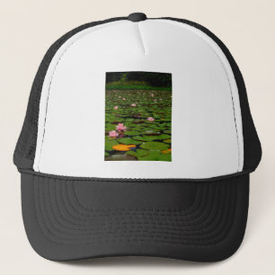 Casquette Etang de fleurs de lys d'eau rose