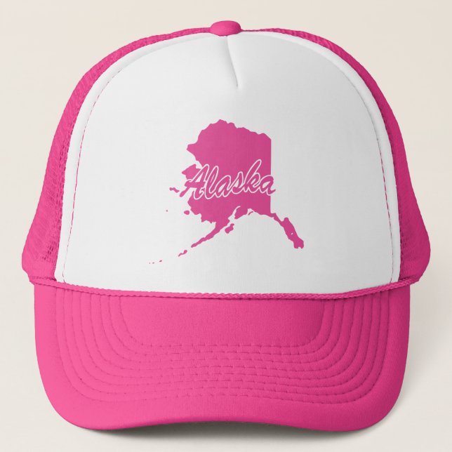 Casquette État De L'Alaska Forme Trucker Chapeau (Devant)