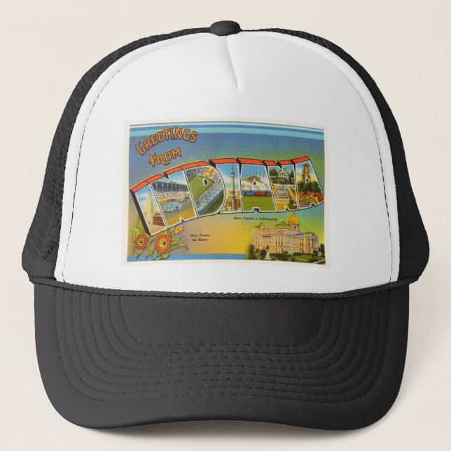Casquette État de l'Indiana DANS le vieux souvenir de (Devant)
