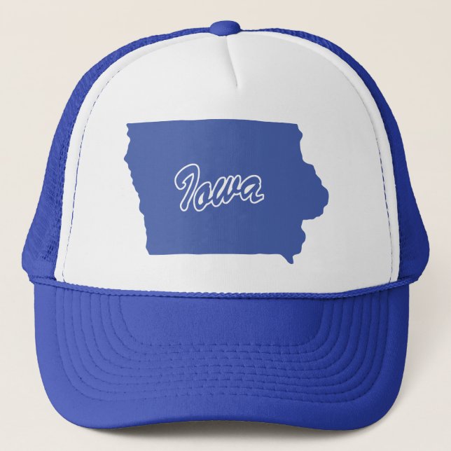 Casquette État De L'Iowa Forme Trucker Chapeau (Devant)