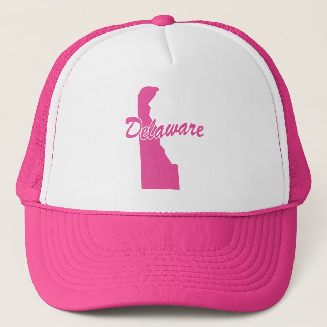 Casquette État du Delaware Shape Trucker Chapeau (Devant)