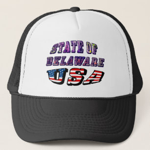 Casquette Etat du Delaware USA Photo & Flag Text