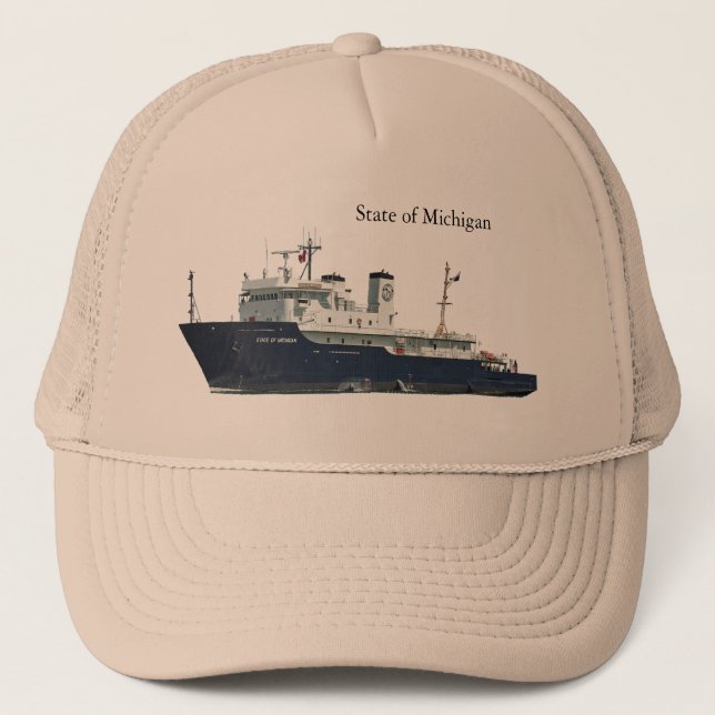 Casquette État du Michigan chapeau de camionneur (Devant)