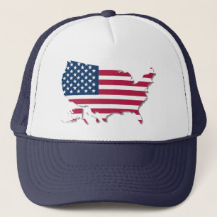 Casquette États-Unis d'Amérique Drapeau et carte patriotique