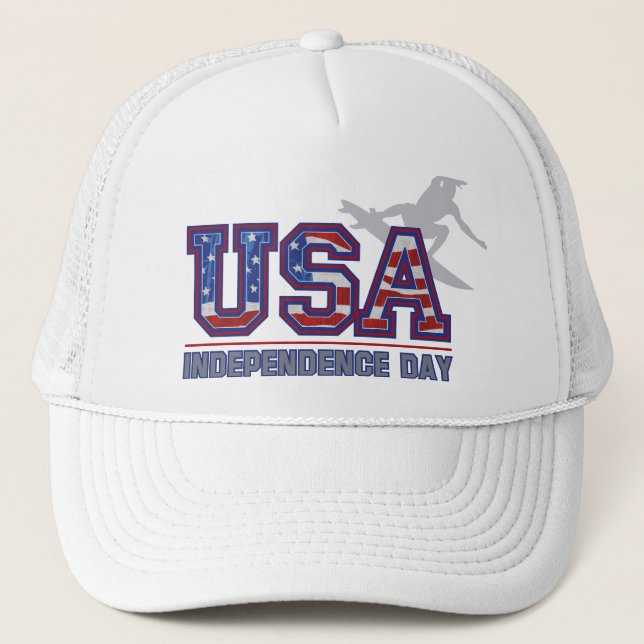 Casquette États-Unis Surfer Independence Day Trucker Chapeau (Devant)