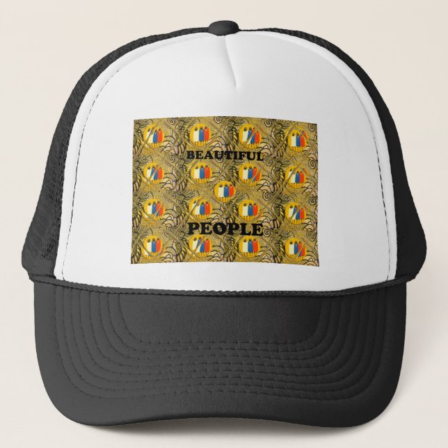 Casquette Ethnic African Art Design Imprimer : Beautiful Peo (Devant)